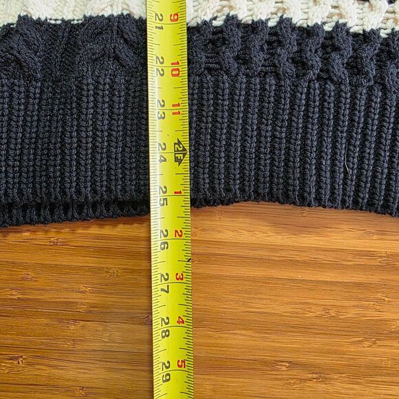 La Ligne x Target Sweater Womens 3X black and white cable zipped collar - Picture 7 of 8
